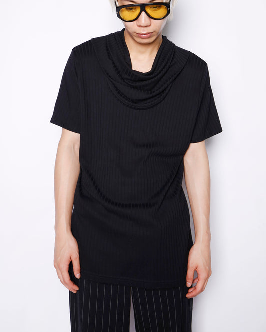 vintage textured cowl neck h/s