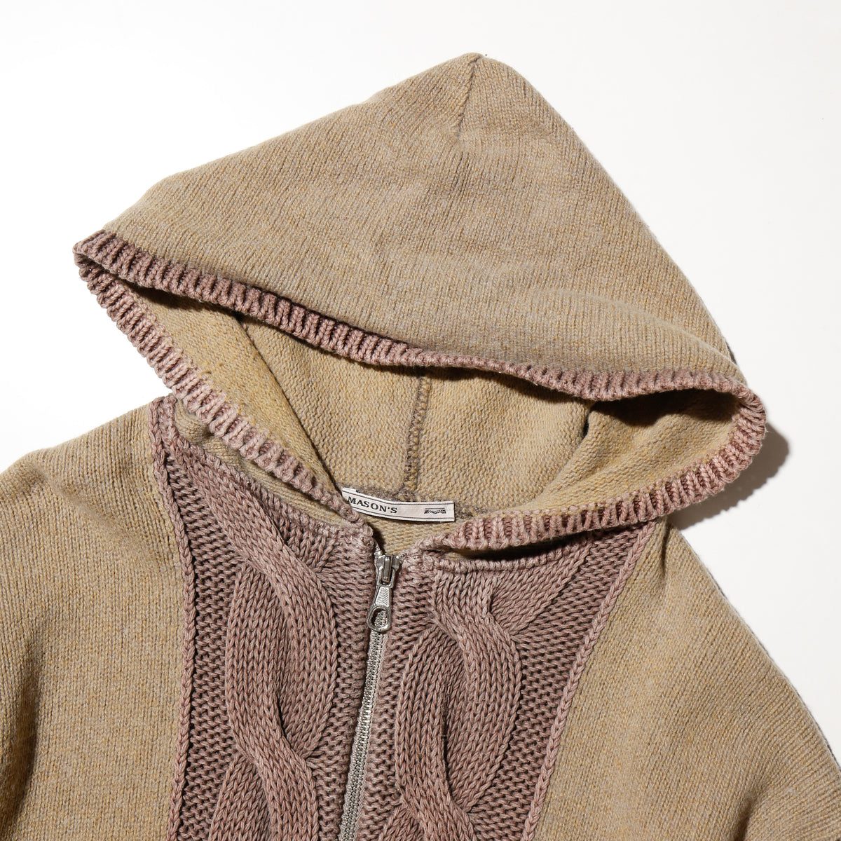 vintage carble knit hoodie
