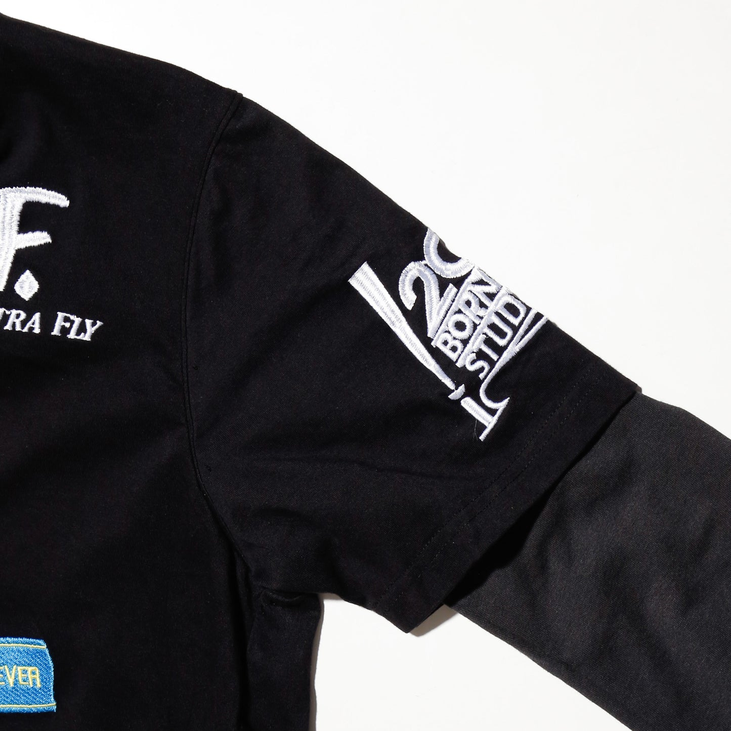 *one-off hybrid hooded cut sew, with detachable gloves hoodie