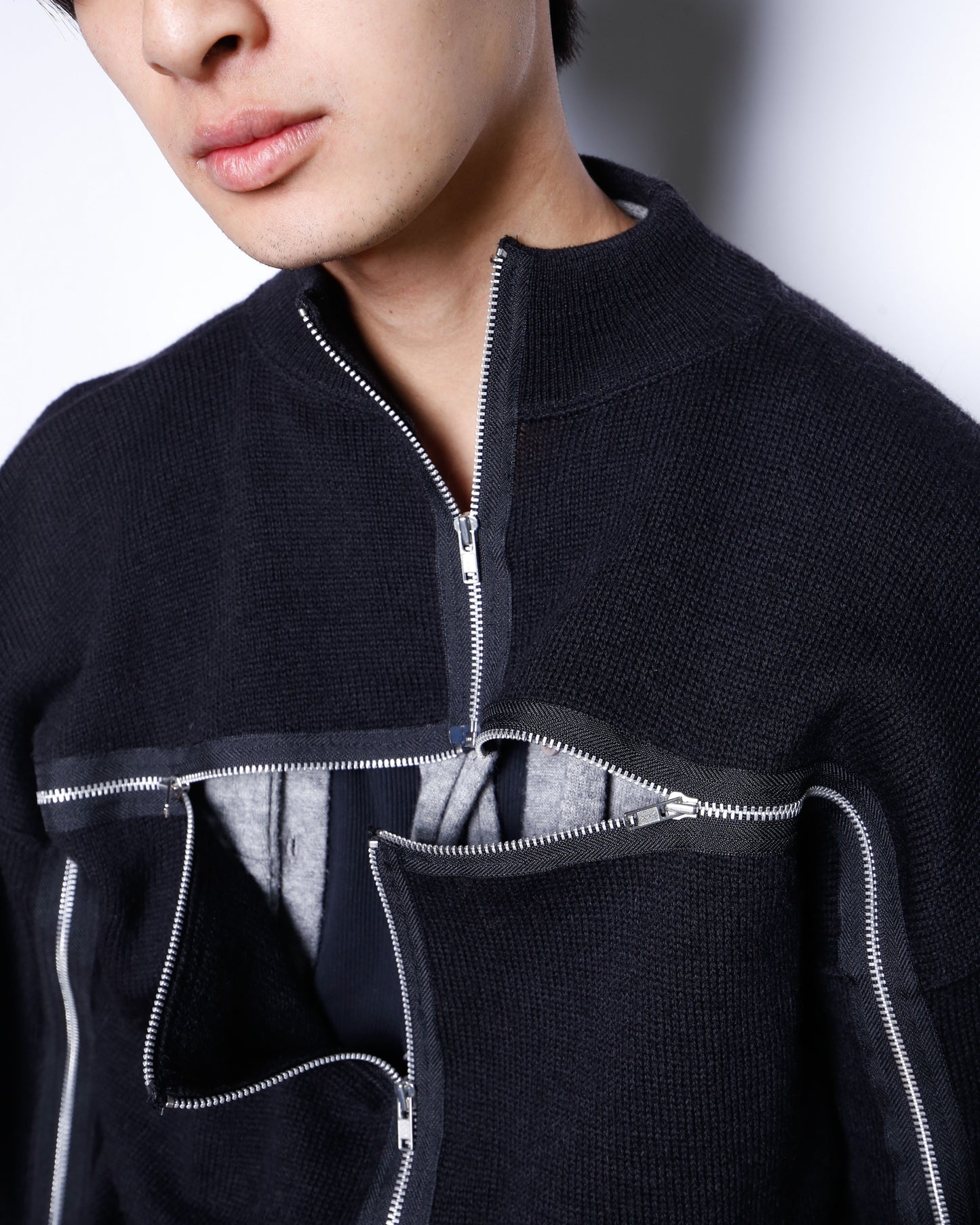 *One-off cross zip sweater