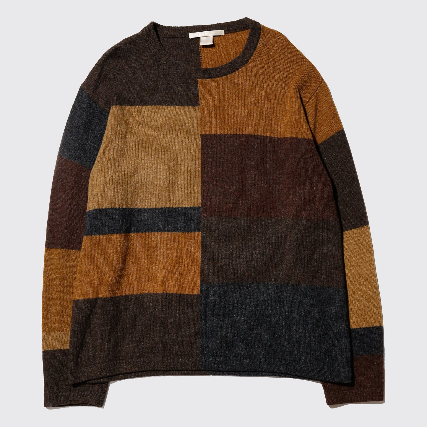 vintage perry ellis block sweater