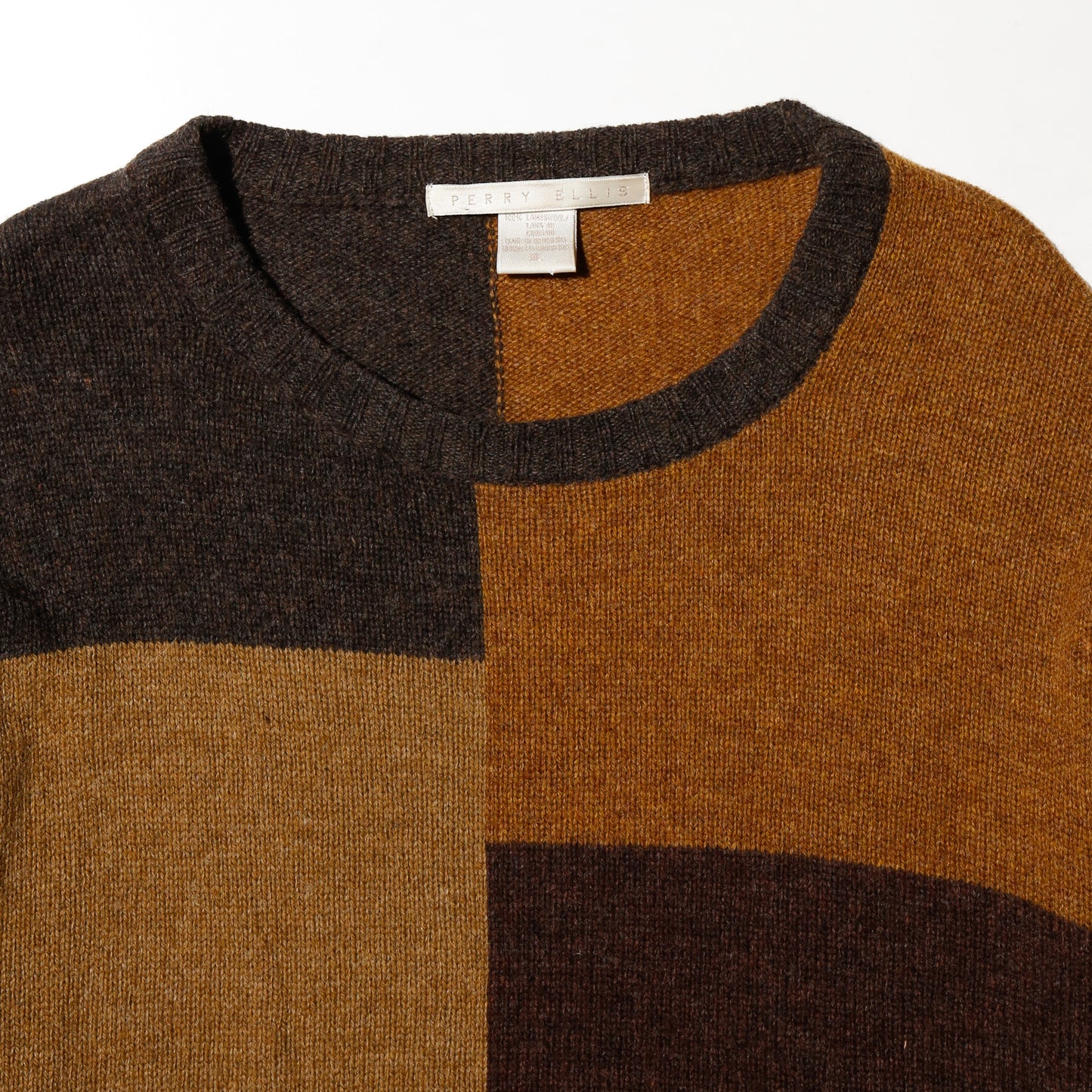 vintage perry ellis block sweater