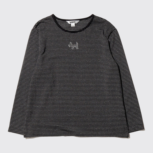 vintage shinny dog border l/s