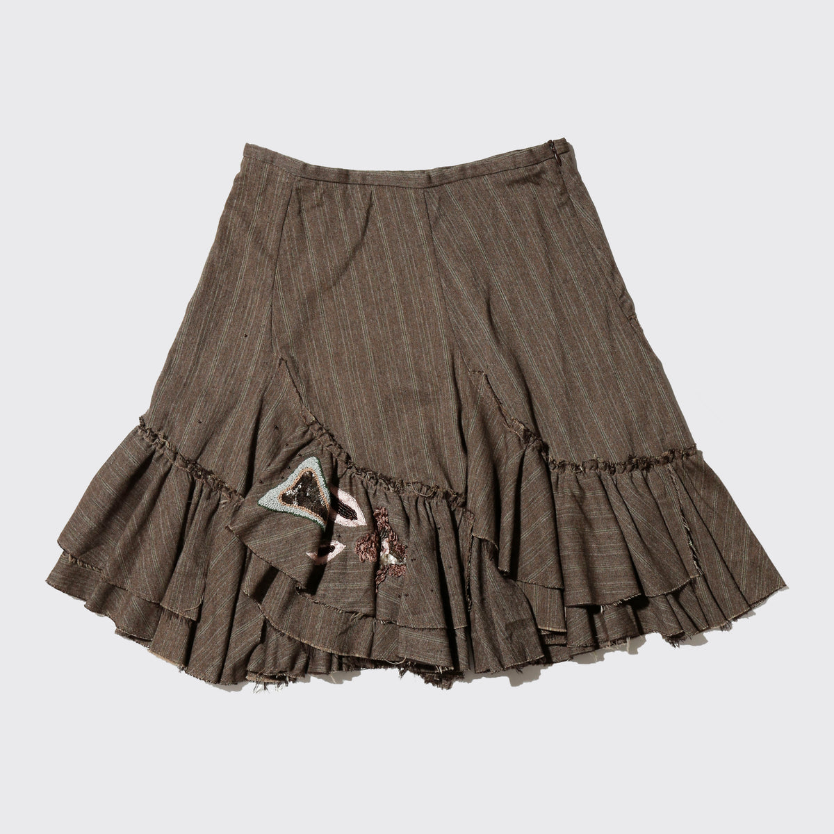 vintage stripe millefeuille skirt