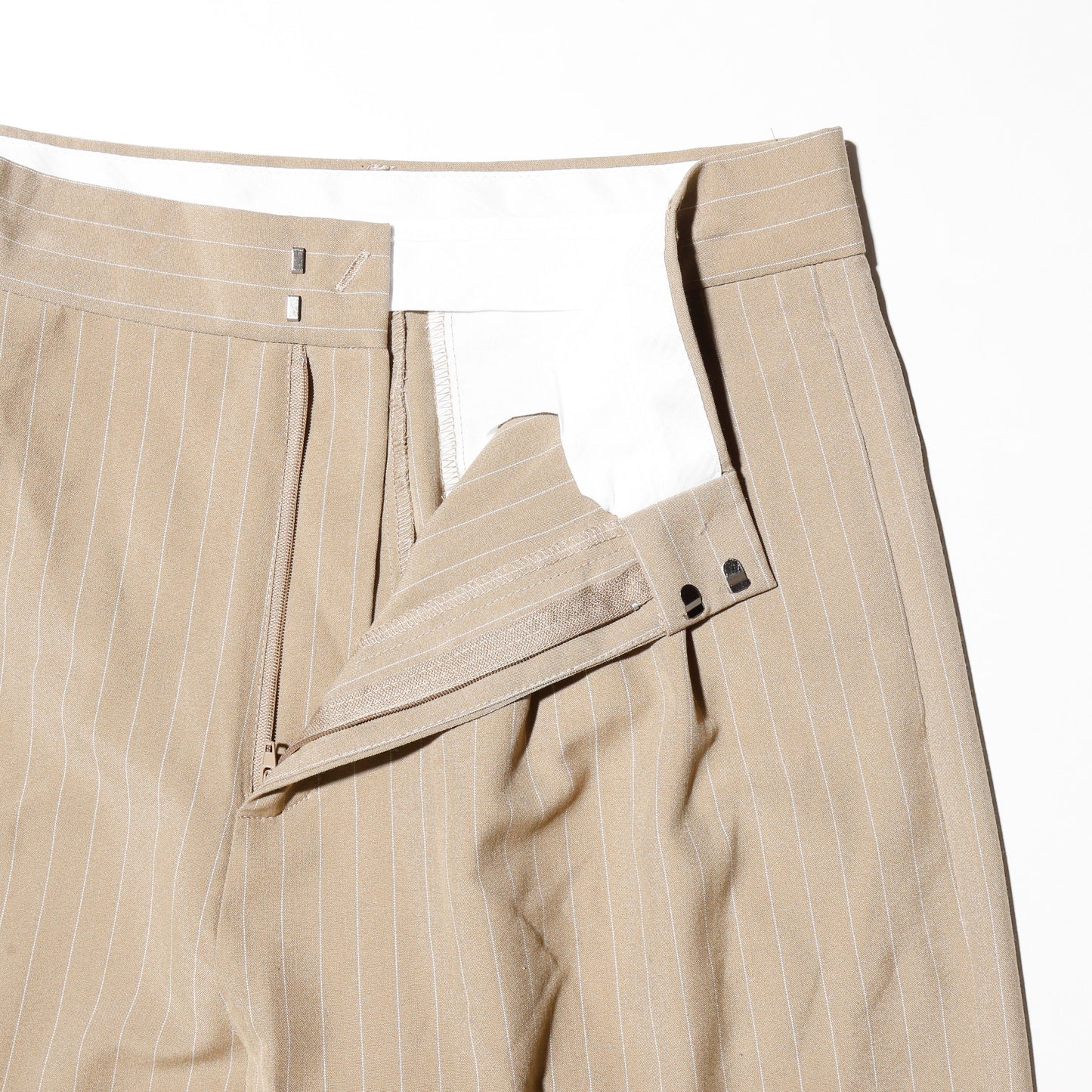 vintage stripe tucked wide zoot slacks