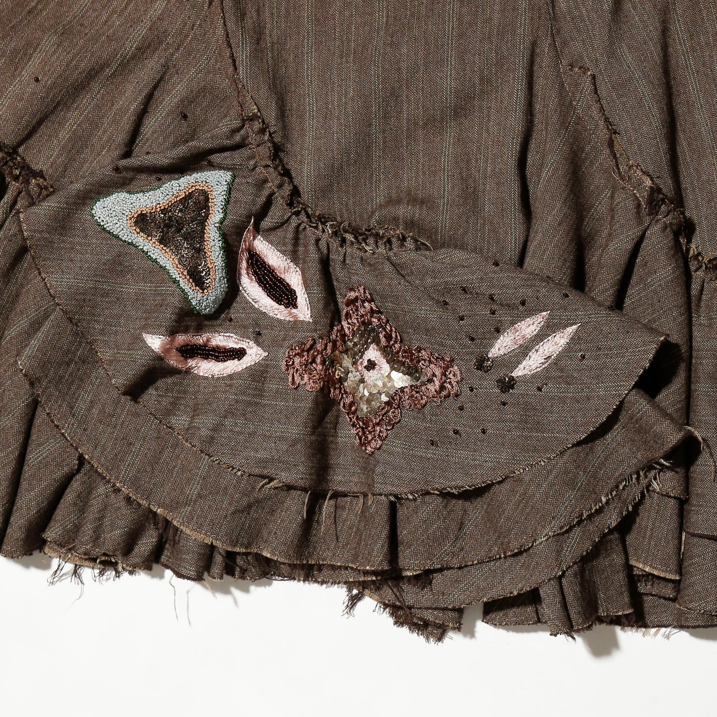 vintage stripe millefeuille skirt