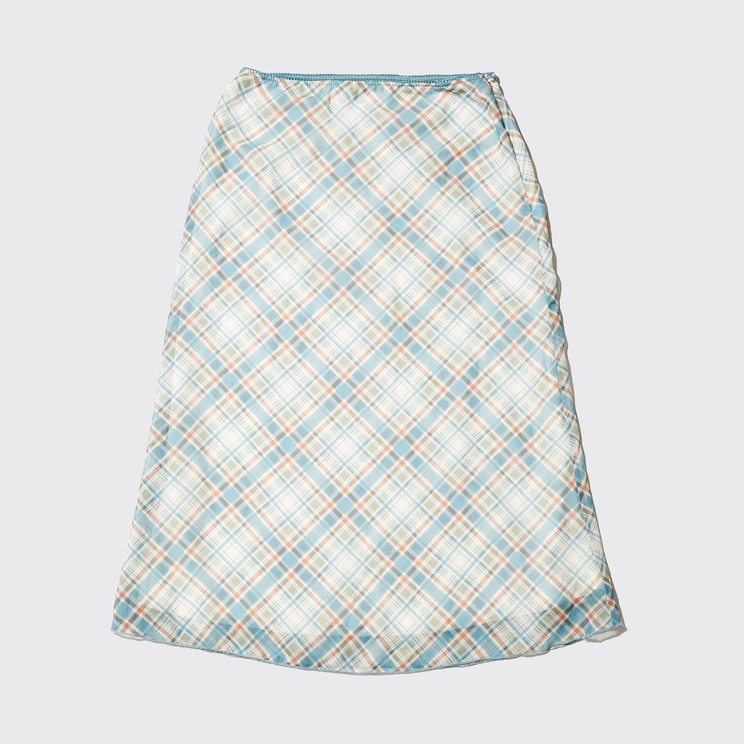 vintage colett check sheer skirt