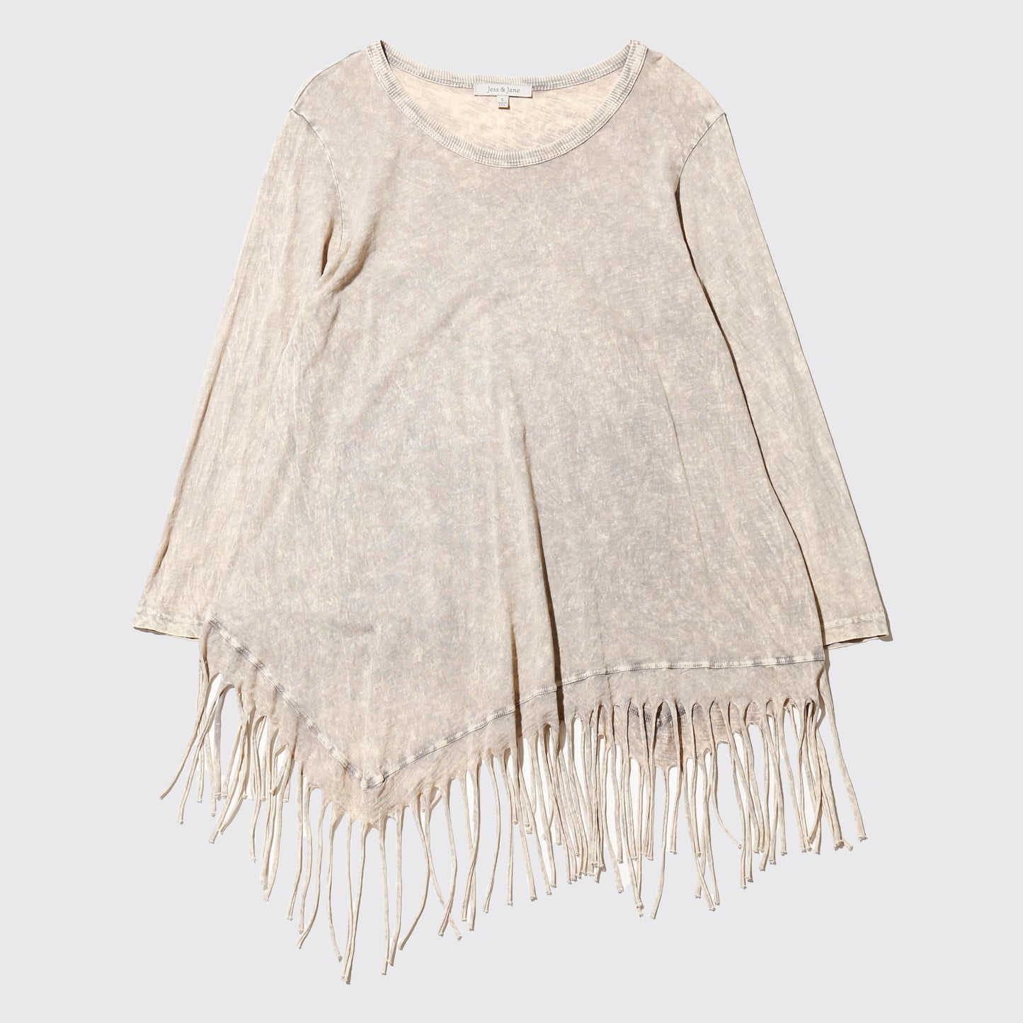 vintage acid fringe cut sew