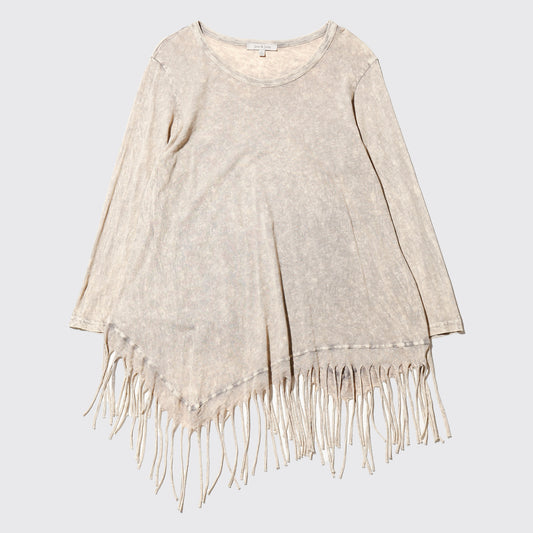 vintage acid fringe cut sew