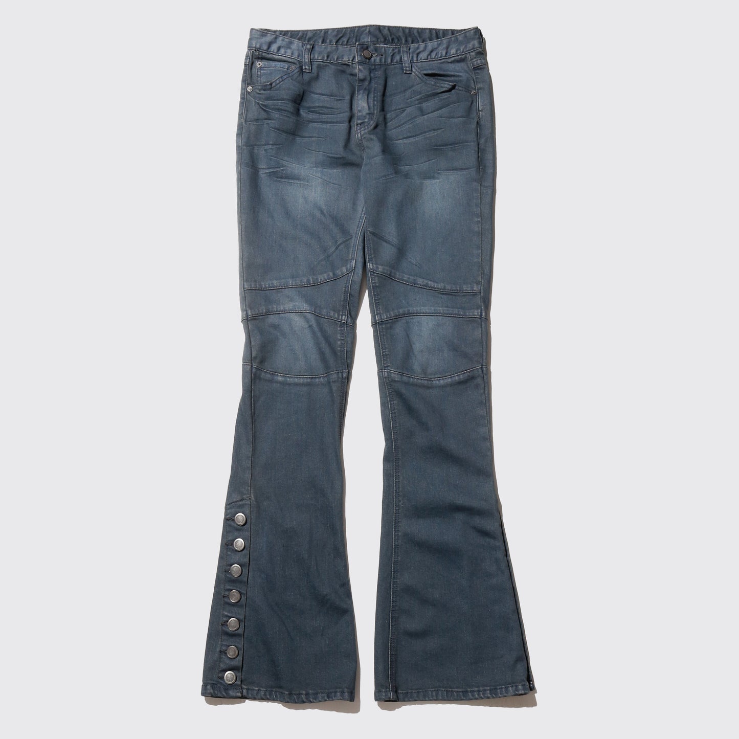 vintage open side slim flare jeans