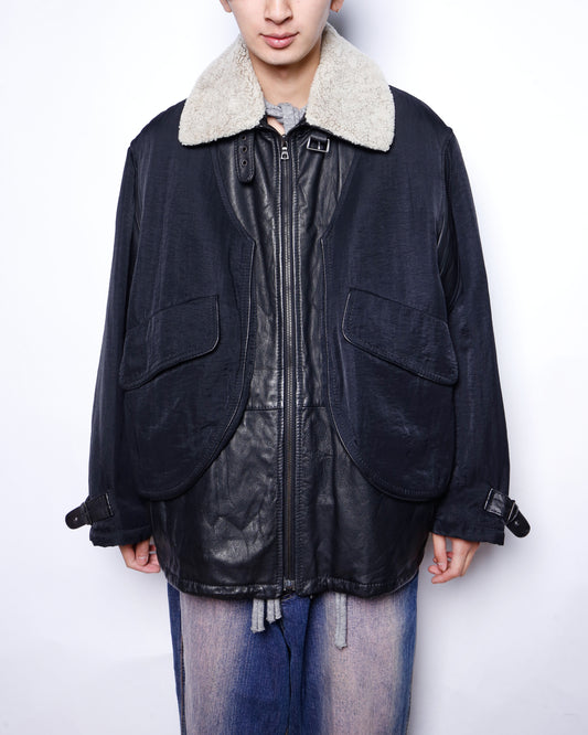 vintage euro docking leather jacket