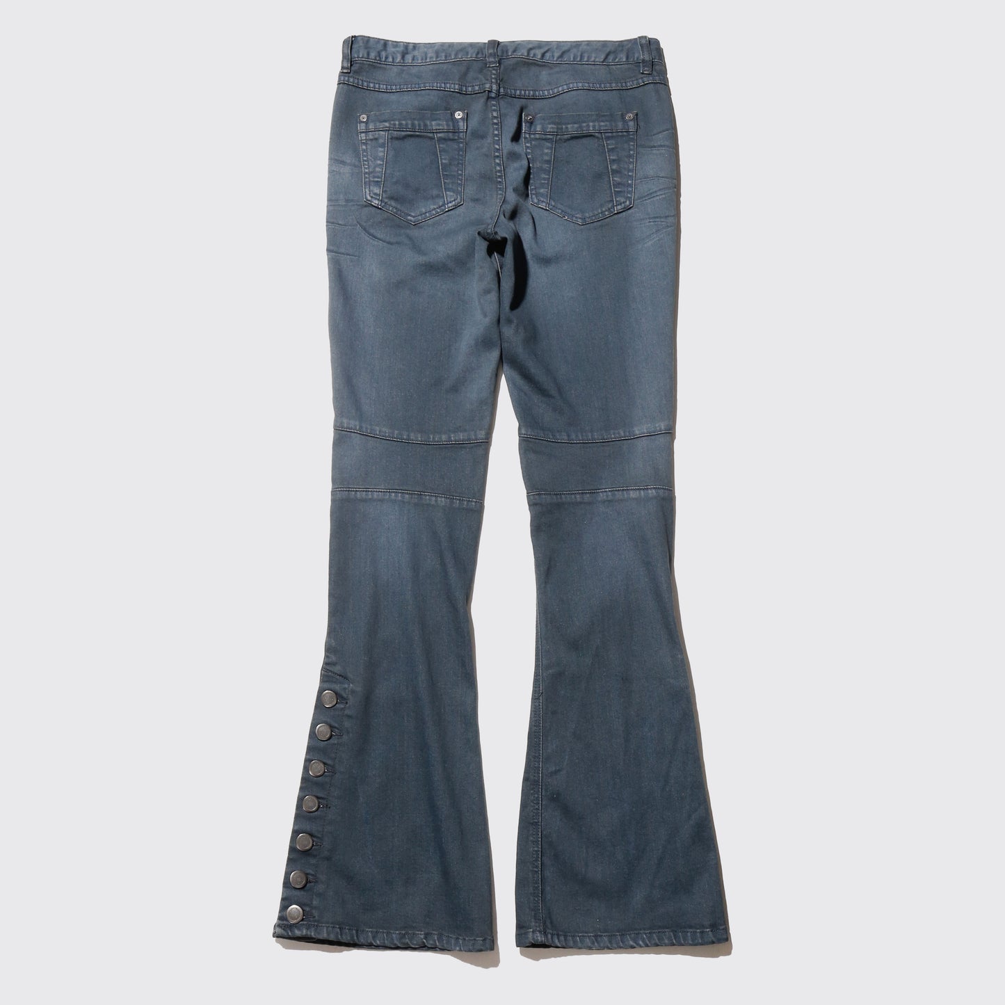 vintage open side slim flare jeans