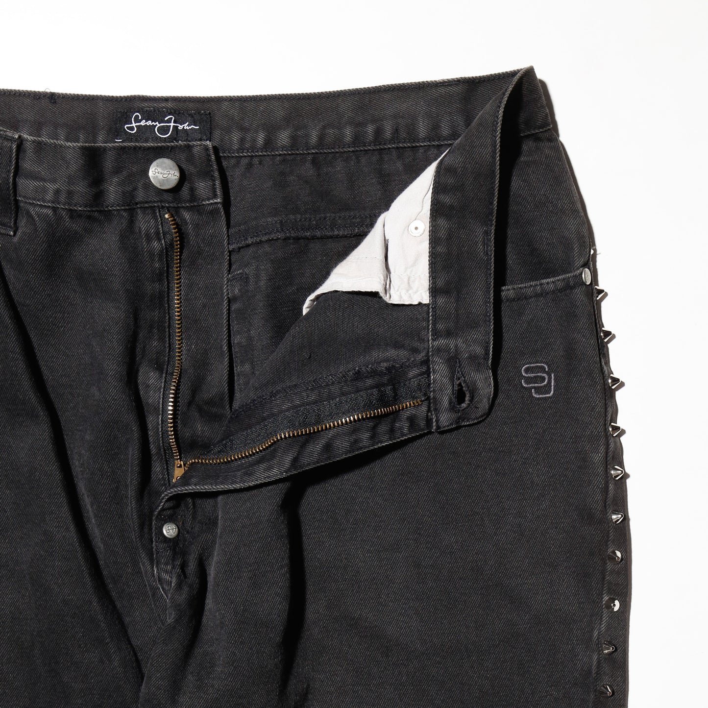 vintage sean john side studs baggy jeans