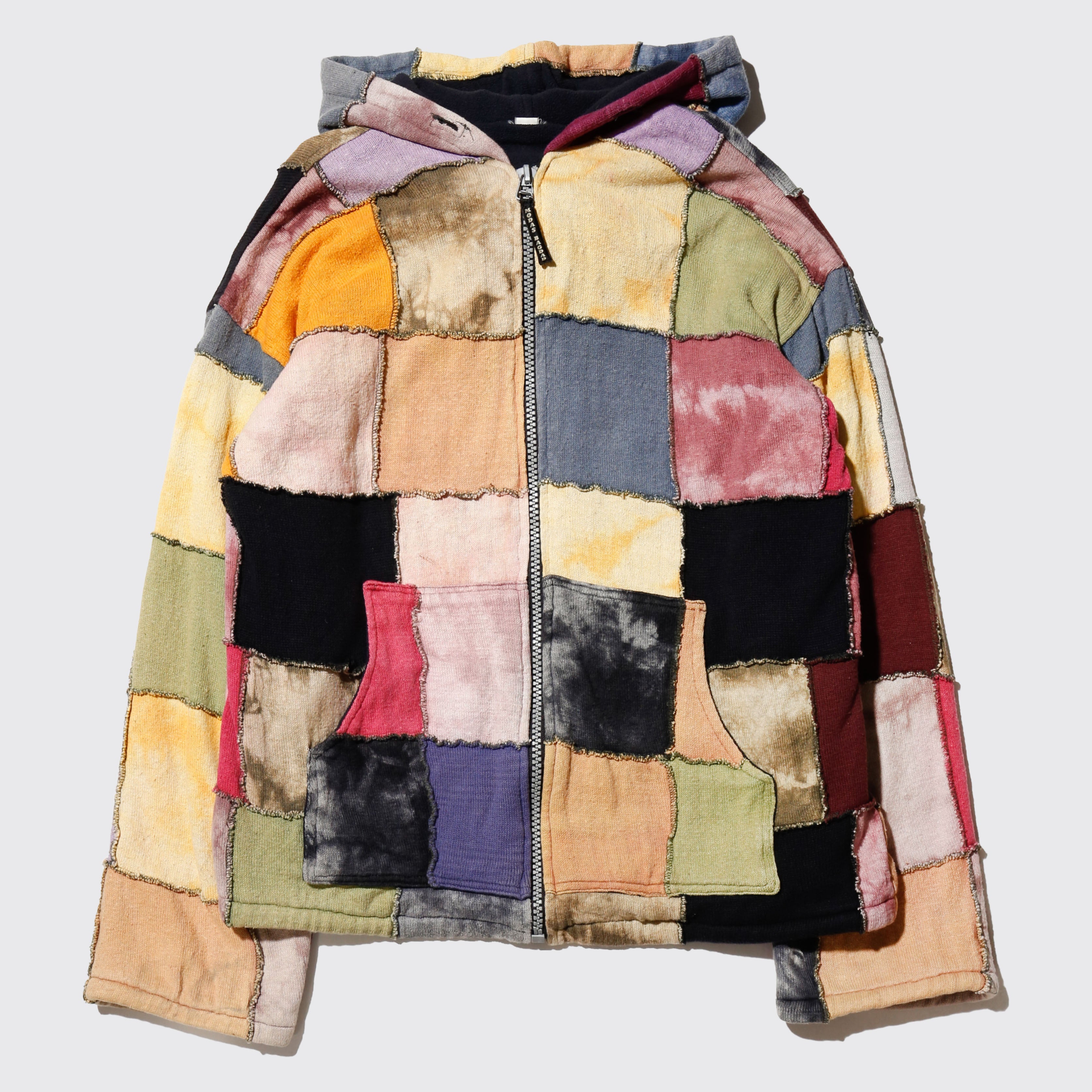 vintage patchwork knit hooded jacket – NOILL