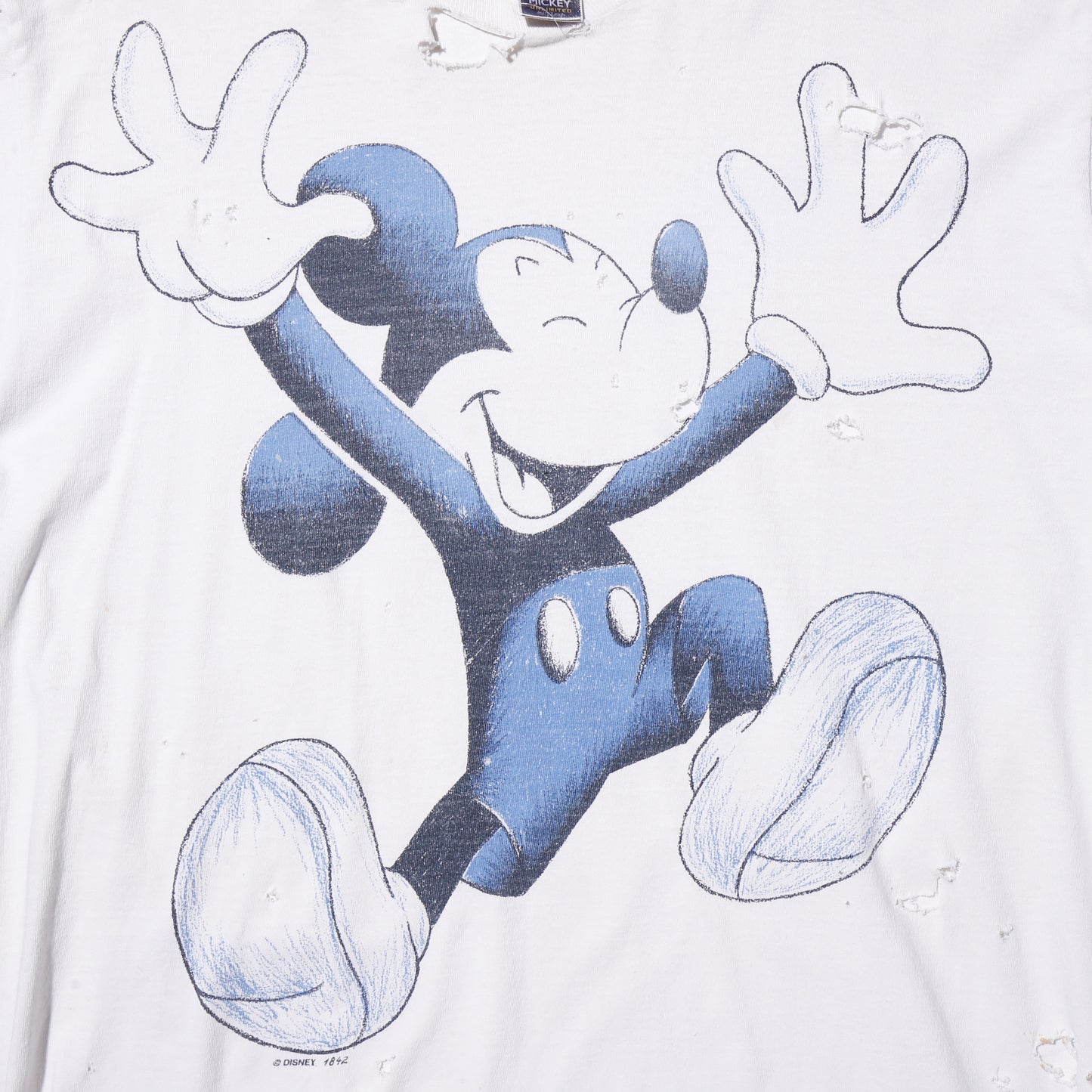 vintage 90's disney mickey broken t-shirt