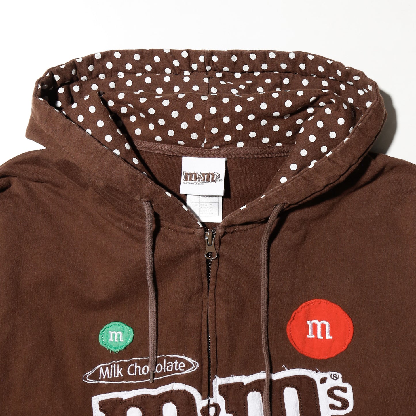 vintage m&m's dots hoodie
