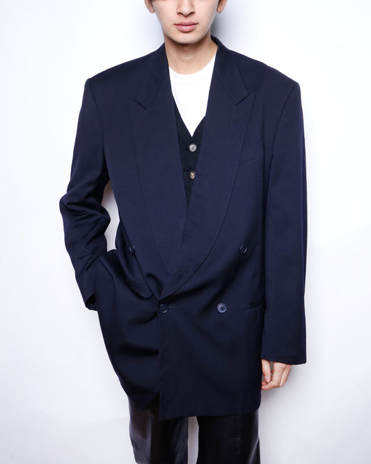 vintage 80's Giorgio Armani double breasted gabardine tailored jacket