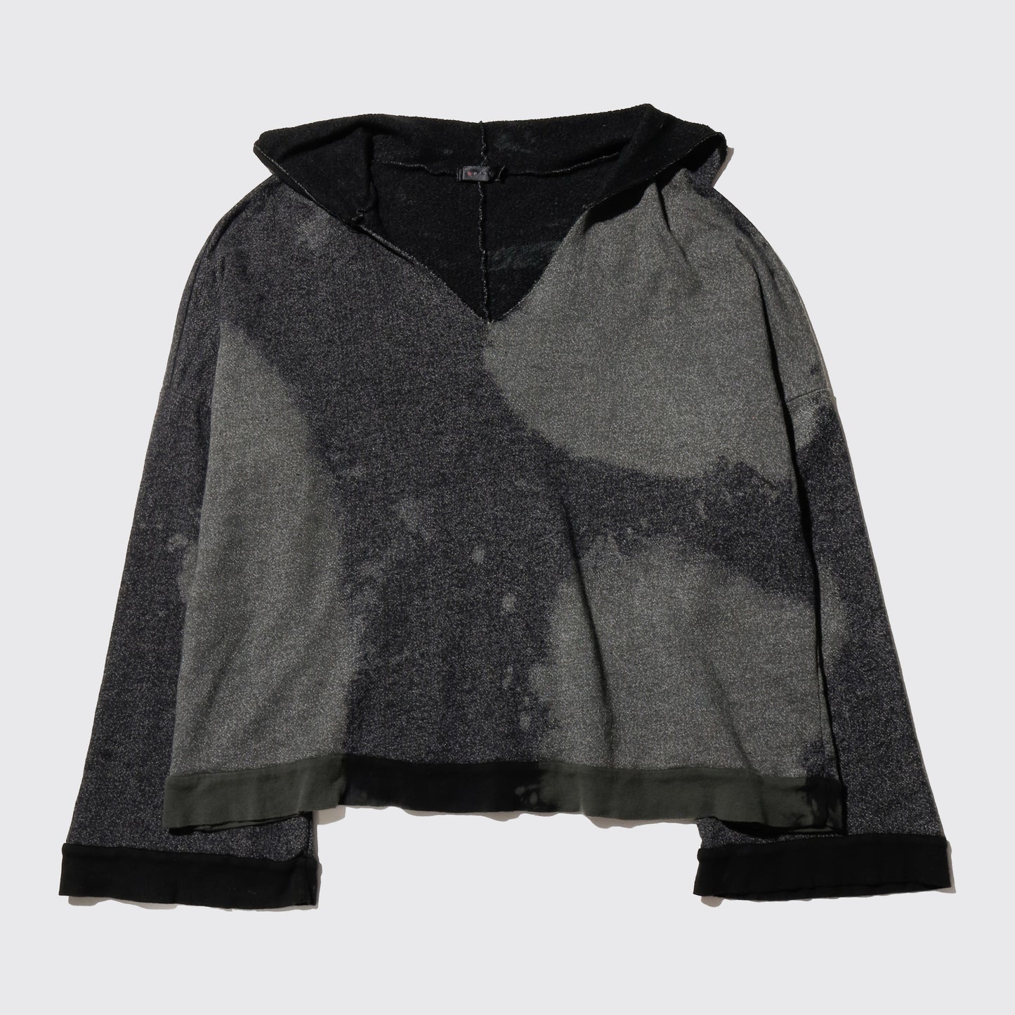 vintage cropped wide pigment hoodie