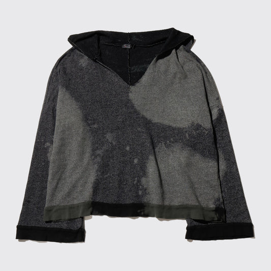 vintage cropped wide pigment hoodie