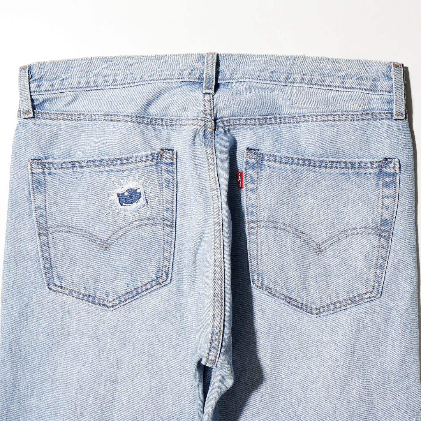 *one-off craft repaired jeans