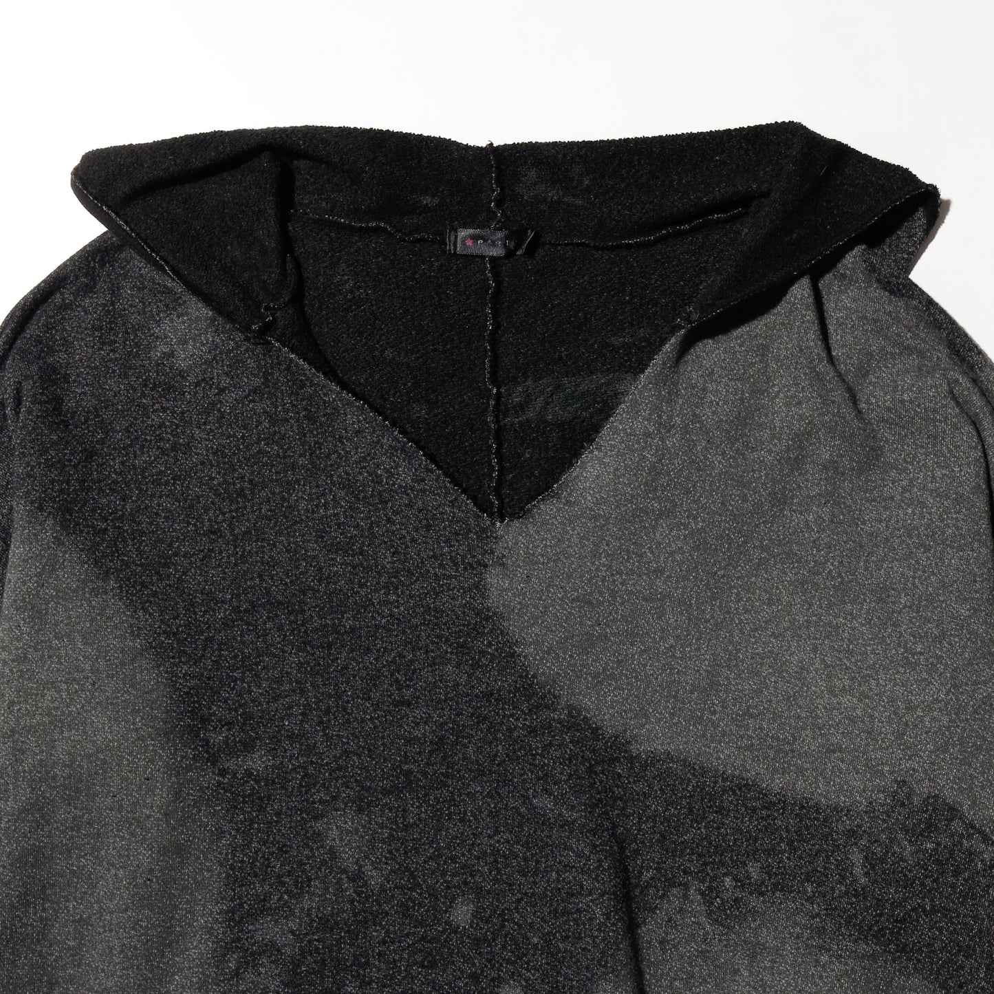 vintage cropped wide pigment hoodie