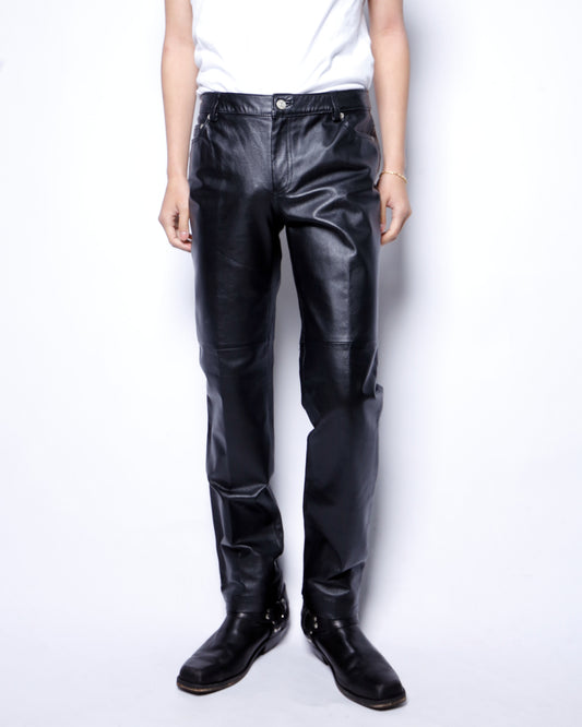 vintage 5p leather trousers