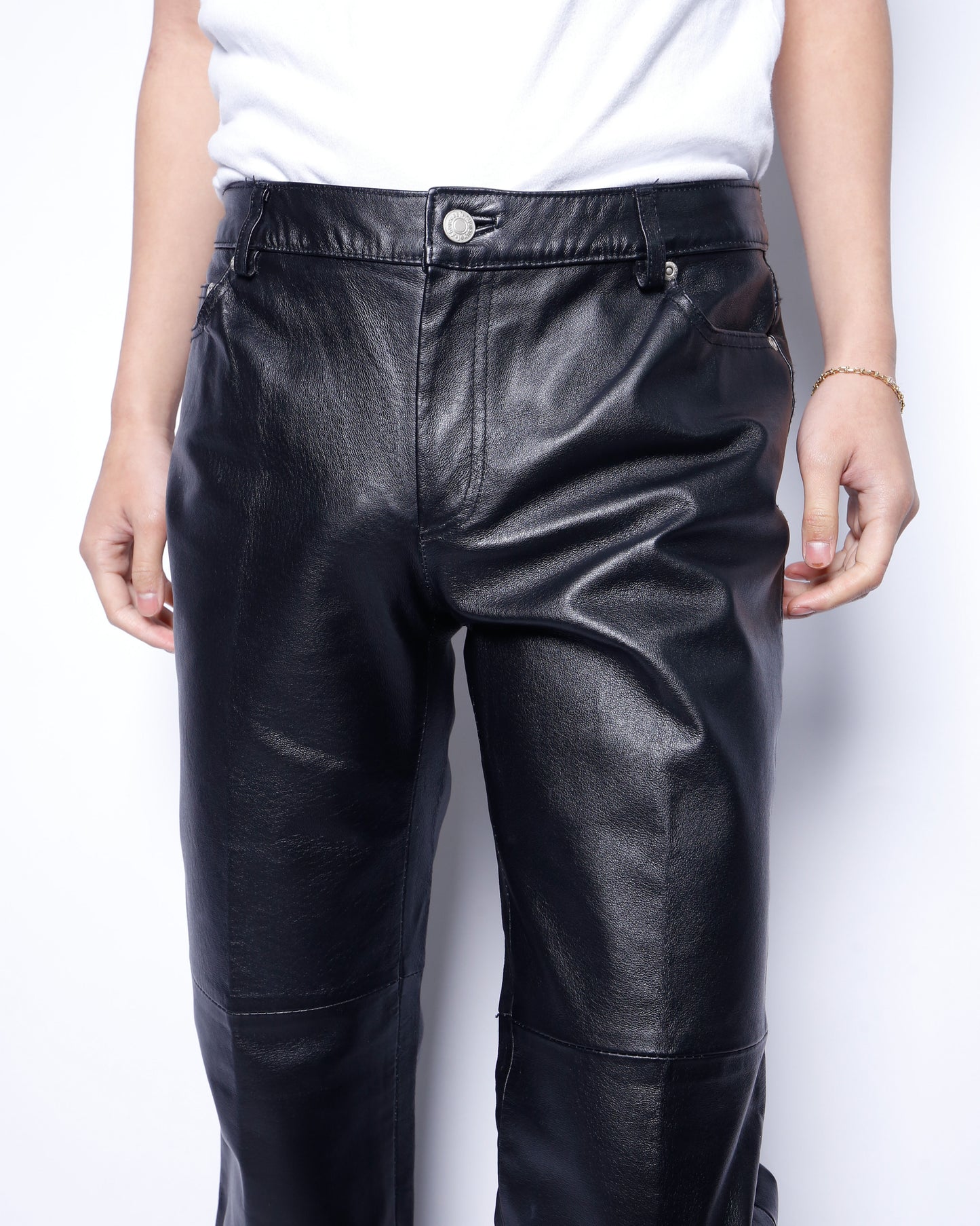 vintage 5p leather trousers