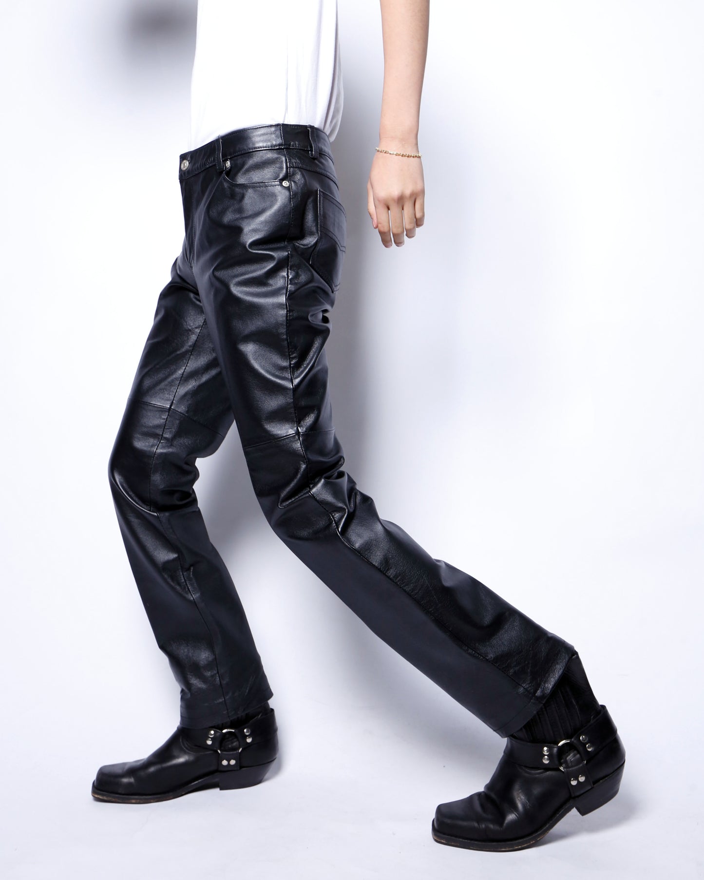 vintage 5p leather trousers