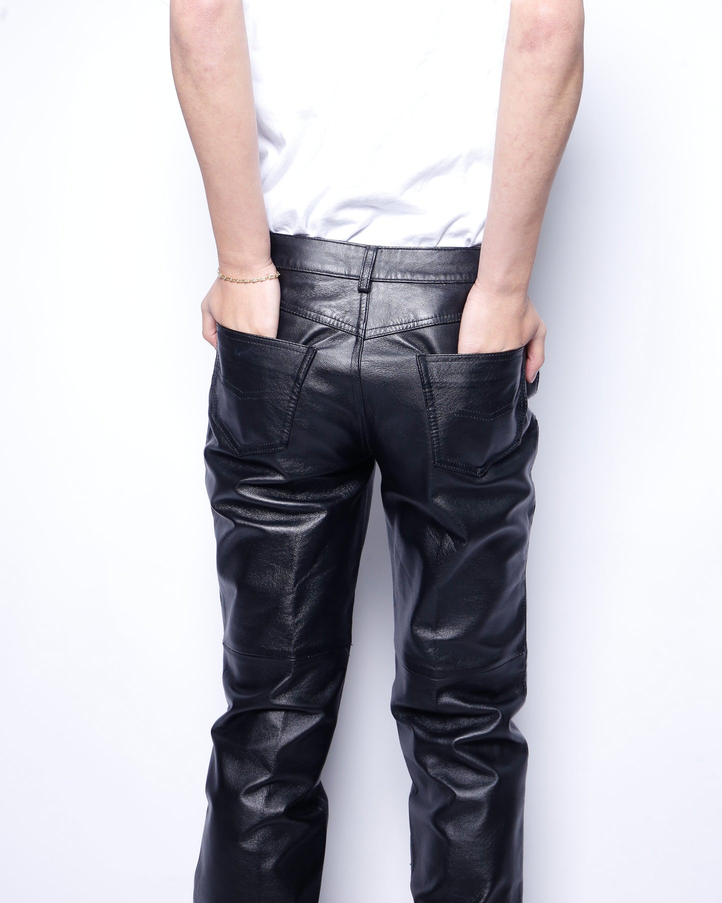 vintage 5p leather trousers
