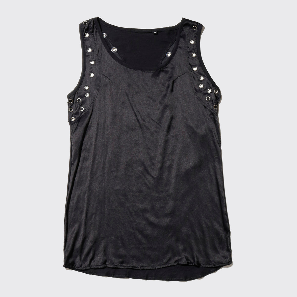 vintage eyelet satin tank top