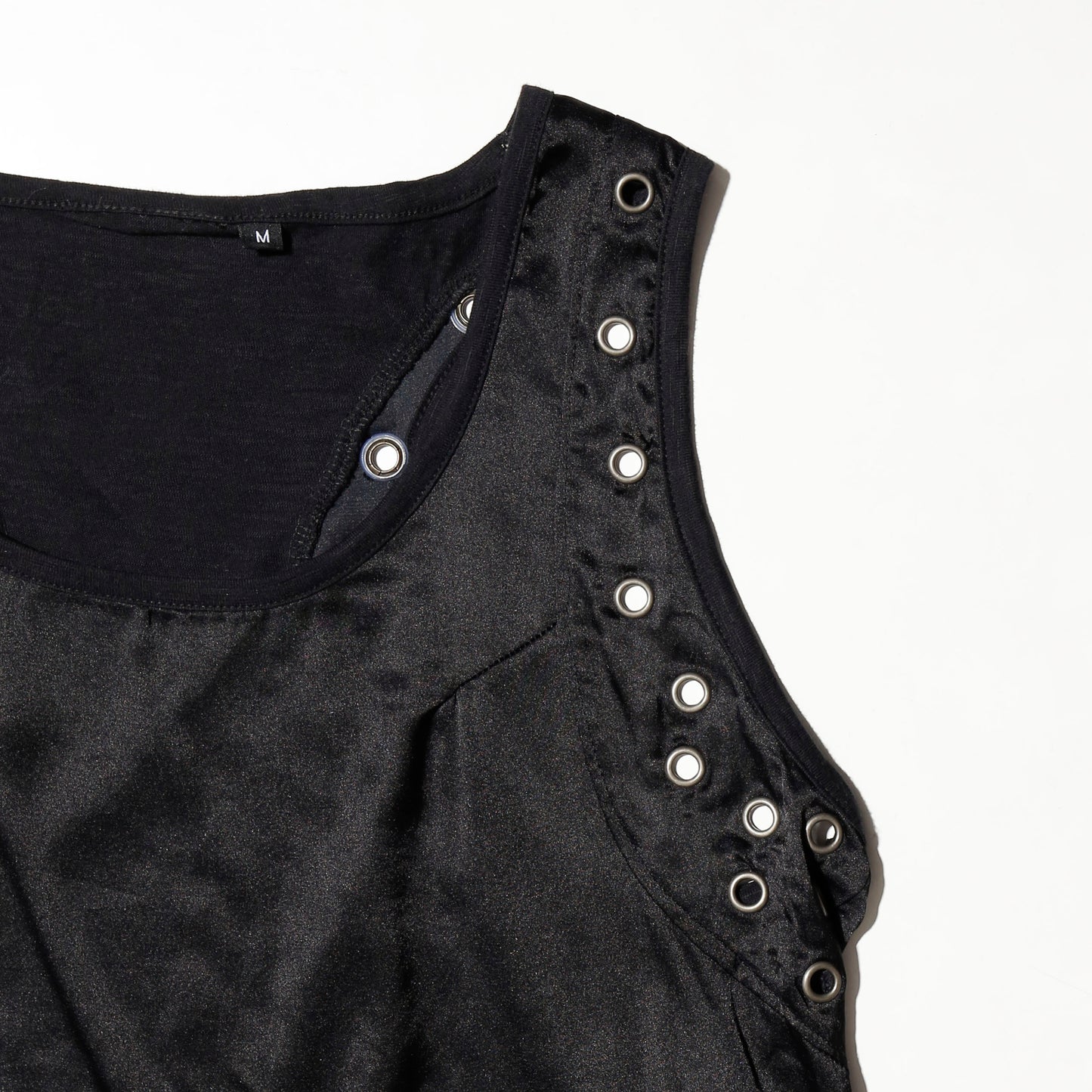 vintage eyelet satin tank top