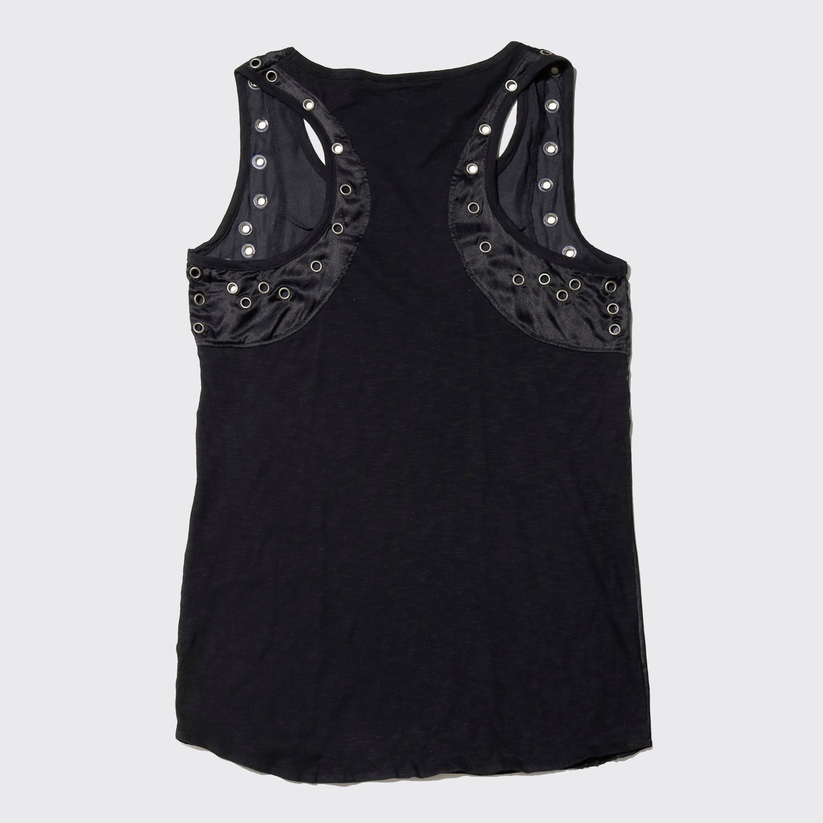 vintage eyelet satin tank top