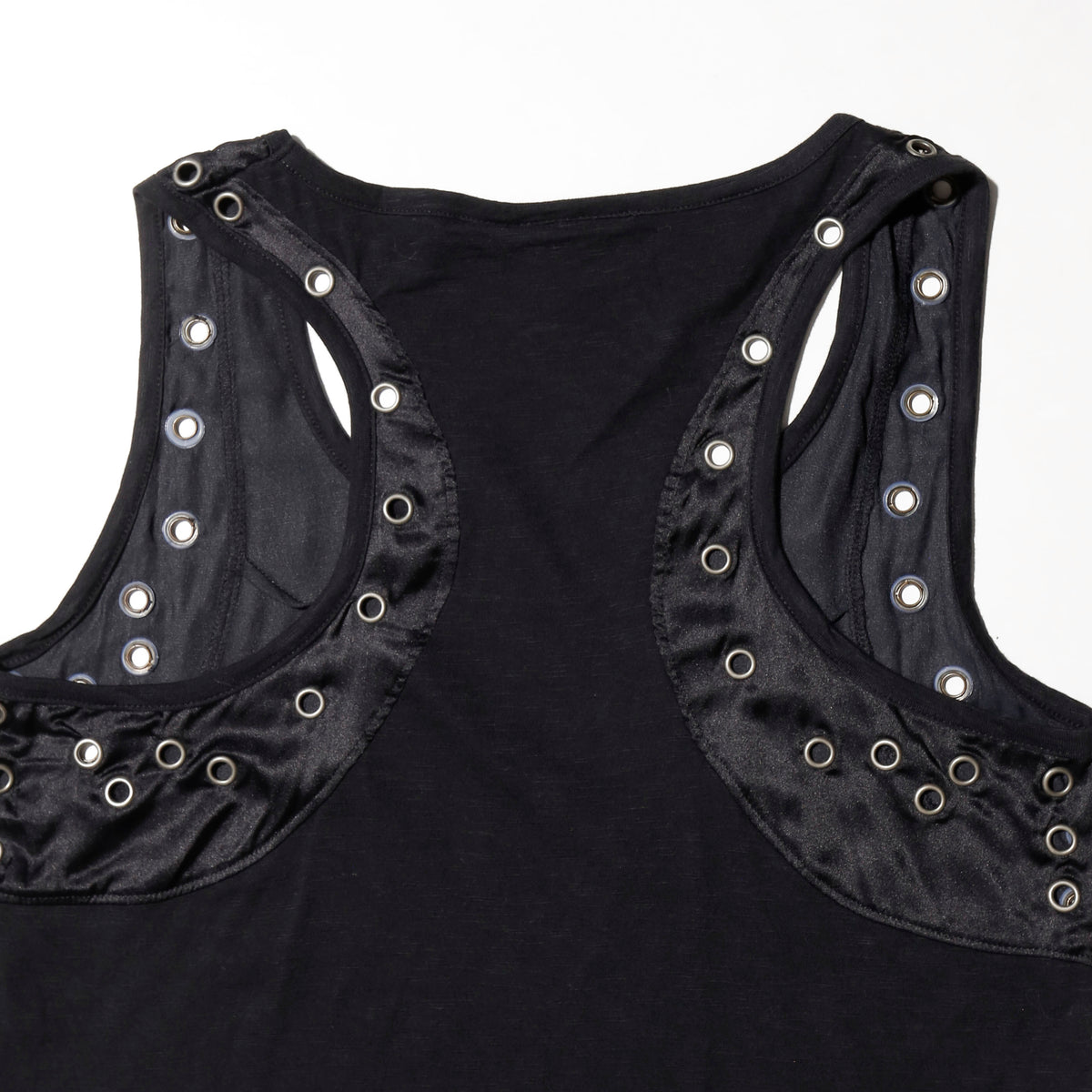 vintage eyelet satin tank top