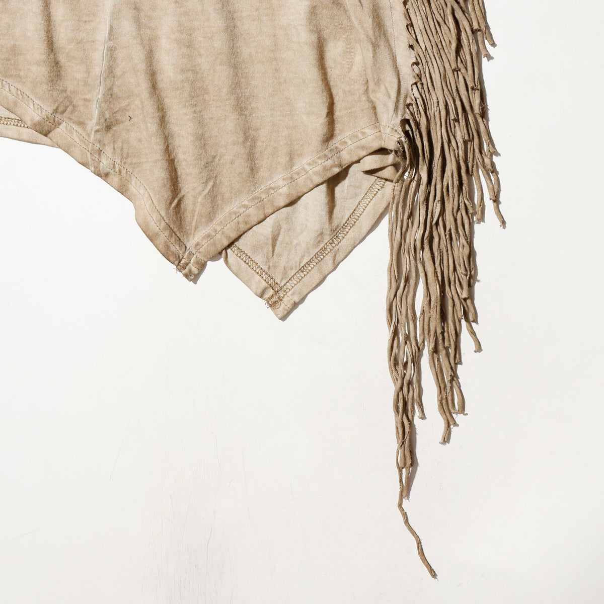 vintage distressed side fringe tank top