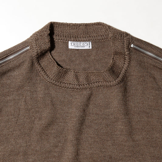 vintage shoulder zip knit vest