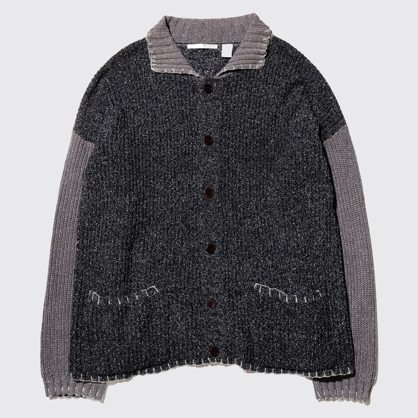 vintage perry ellis 2tone knit jacket