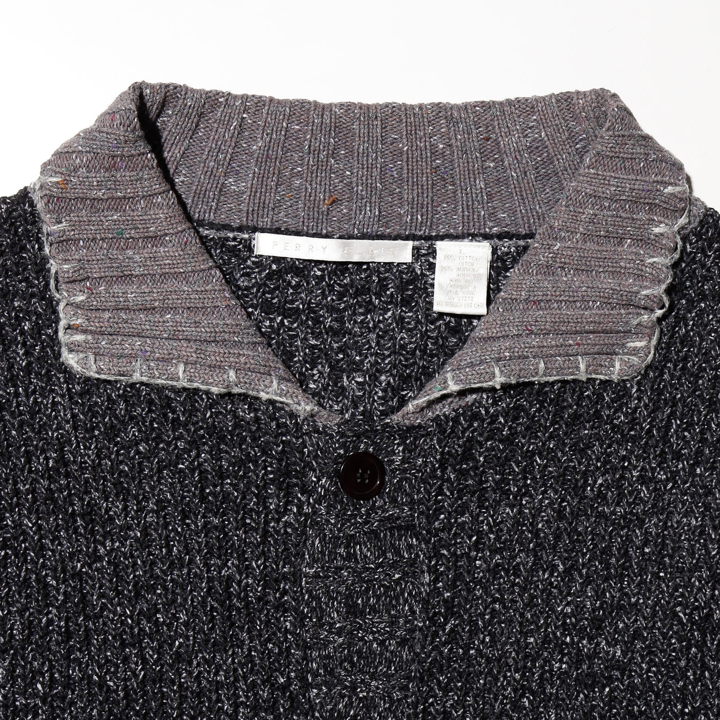 vintage perry ellis 2tone knit jacket