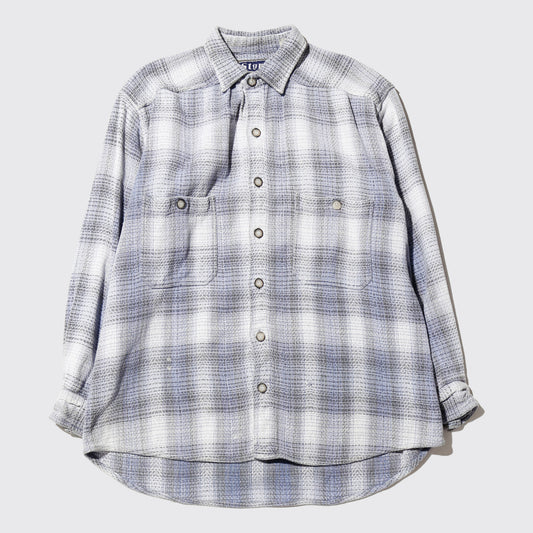 vintage heavy flannel loose check shirt