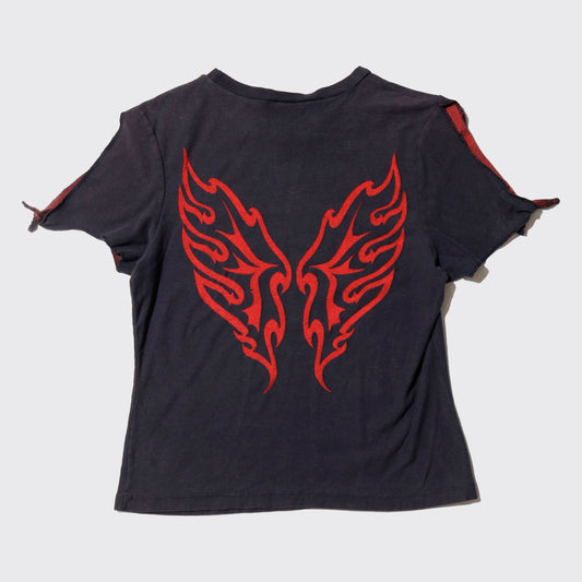 vintage 00's harley-davidson tribal feather t-shirt