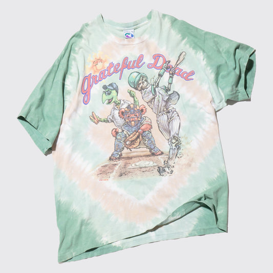 vintage 1997's Grateful Dead "Steal Your Base" liquid blue t-shirt