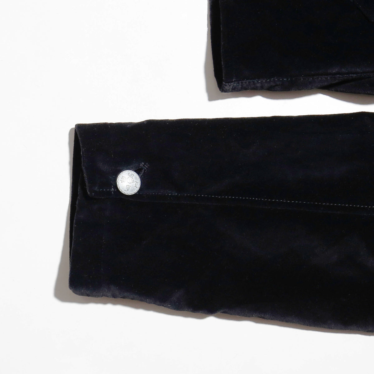 vintage cropped velvet officer jacket