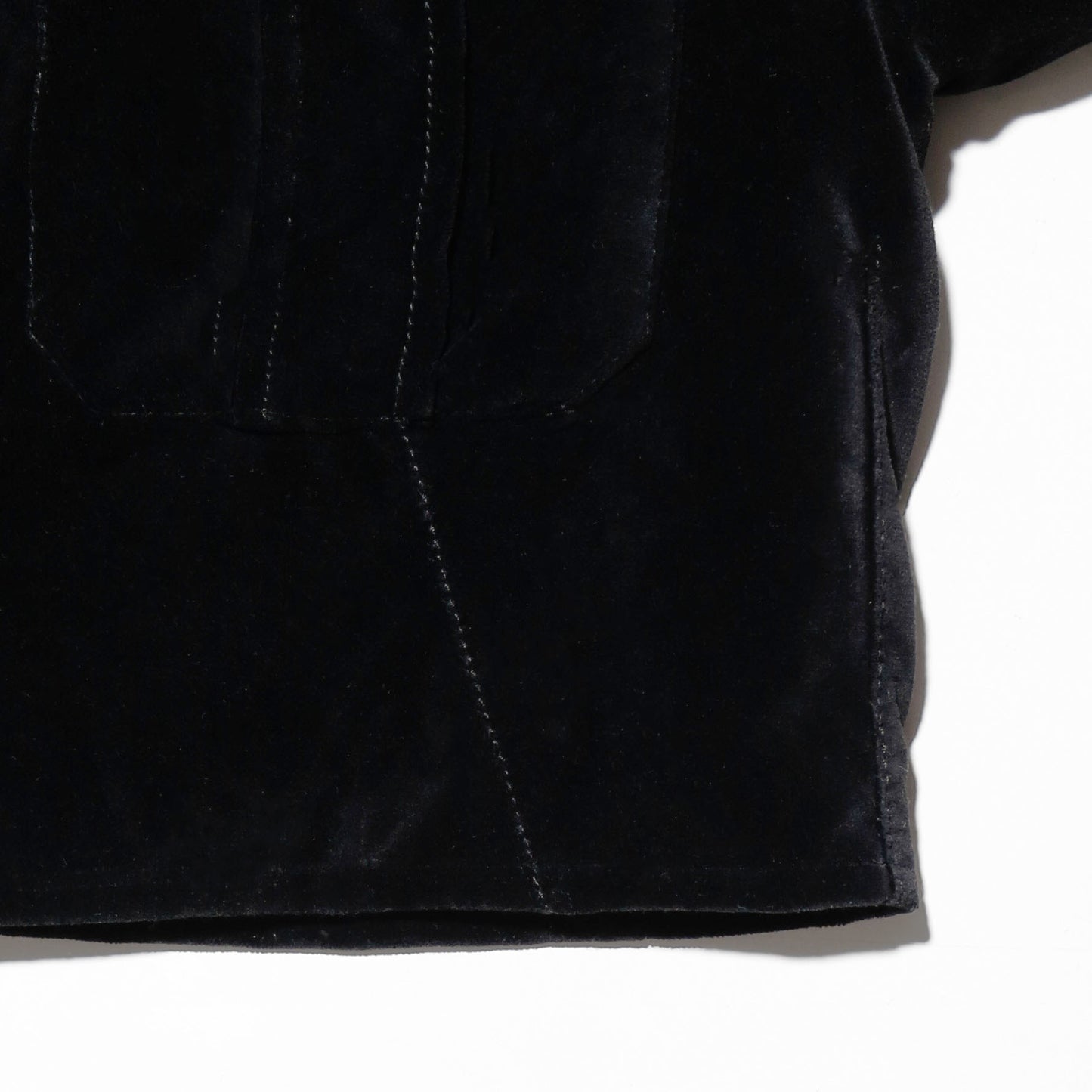 vintage cropped velvet officer jacket