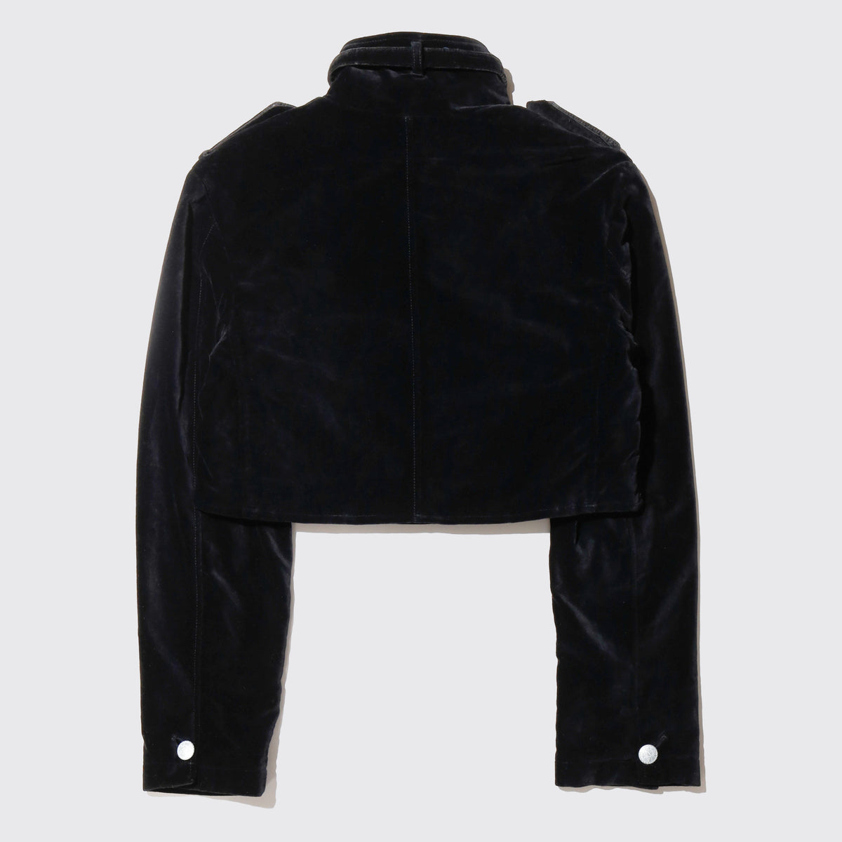 vintage cropped velvet officer jacket