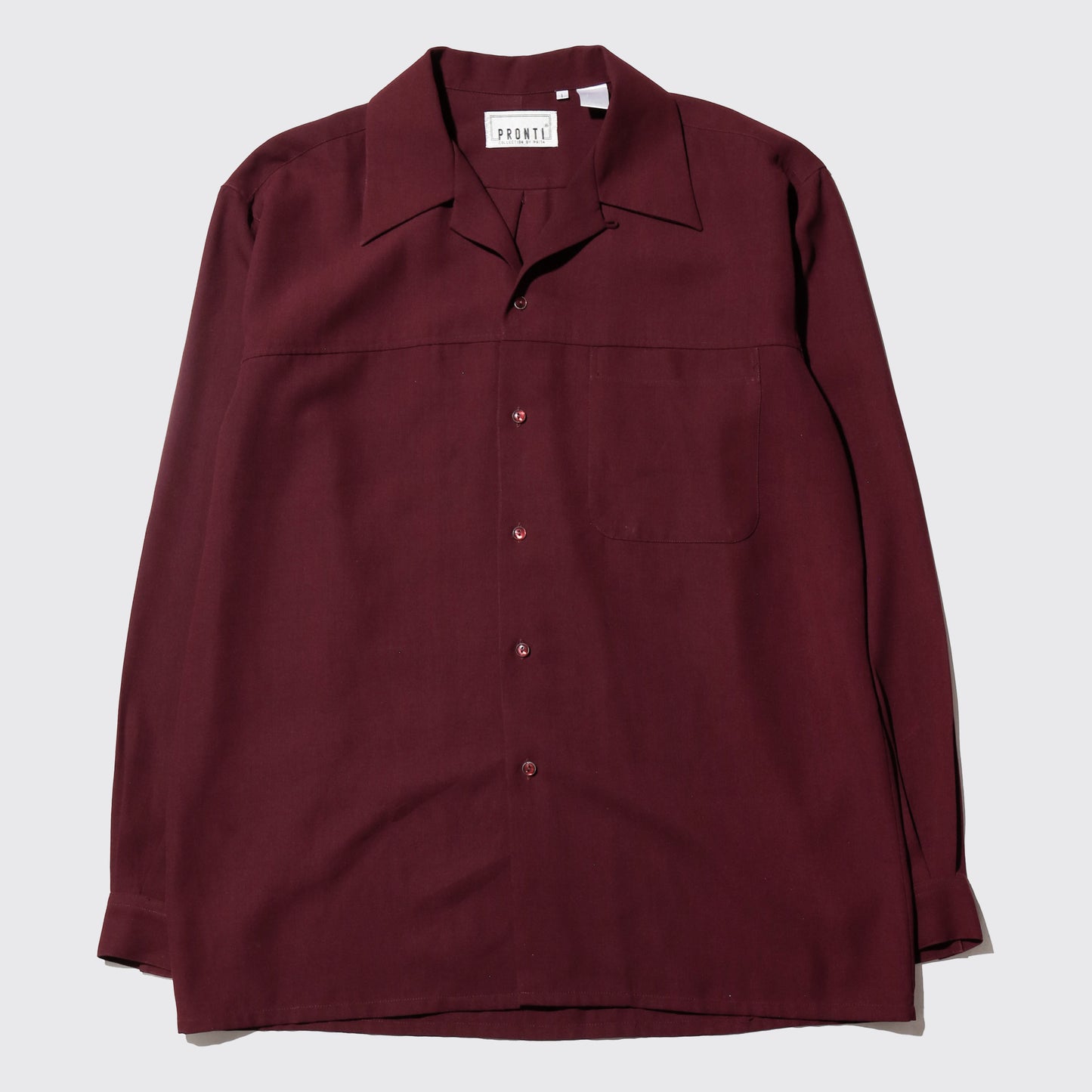 vintage burgundy open collar shirt