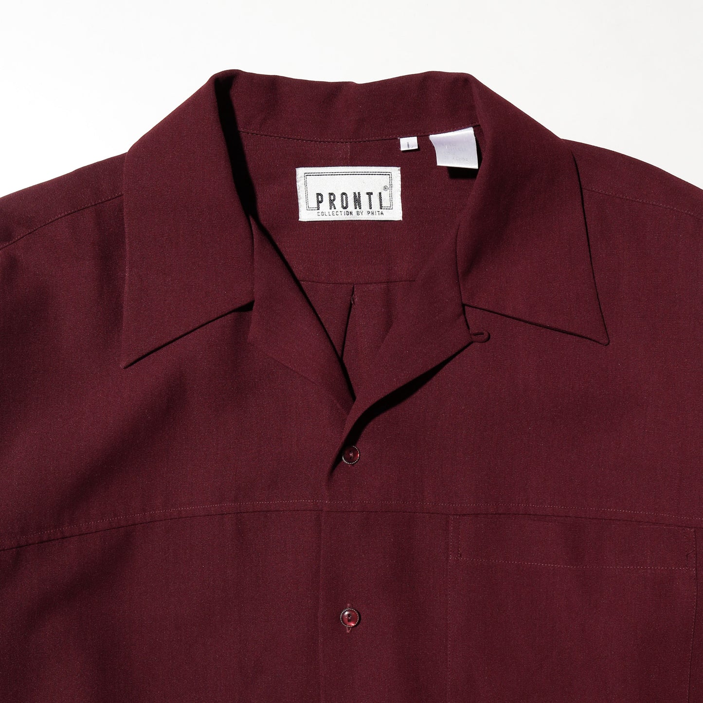 vintage burgundy open collar shirt