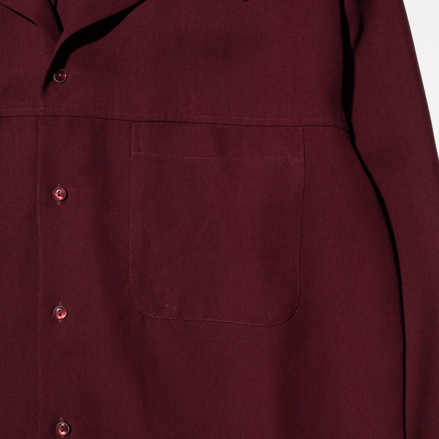vintage burgundy open collar shirt
