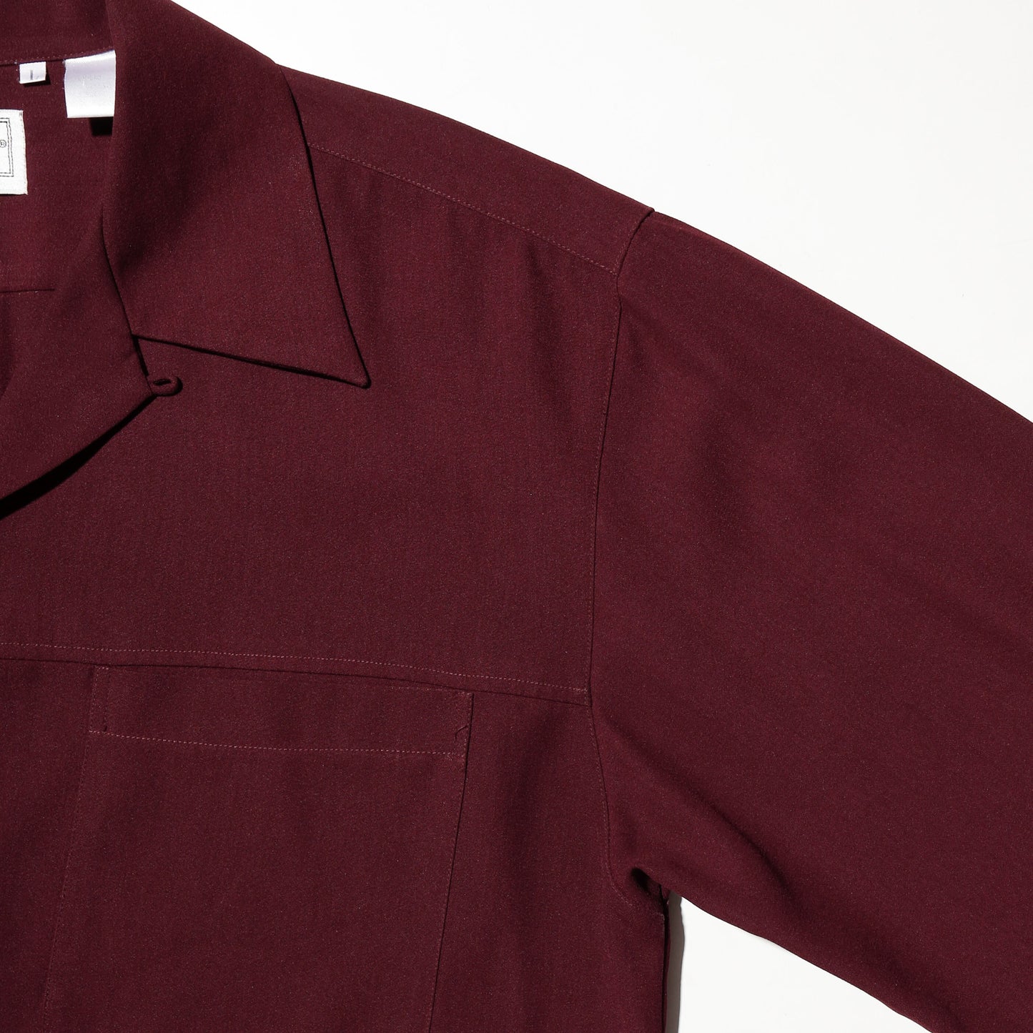 vintage burgundy open collar shirt