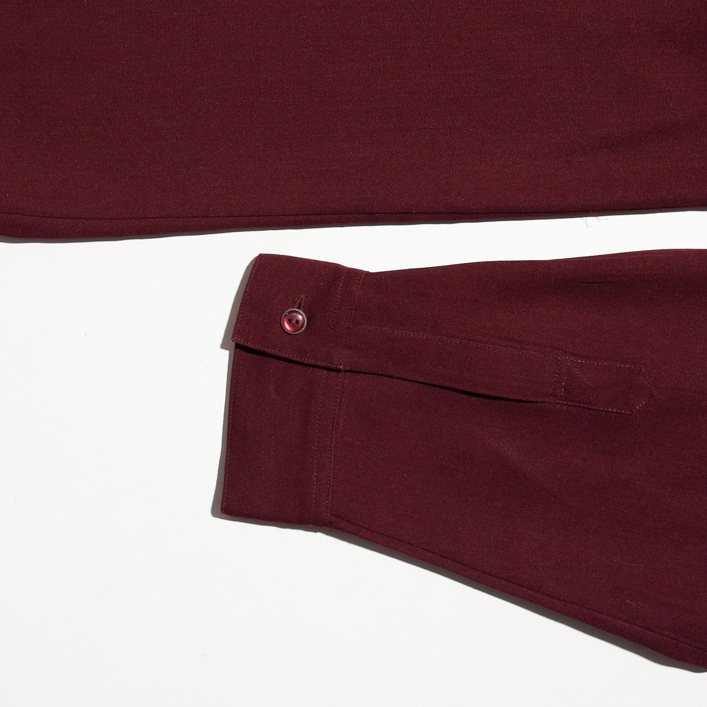 vintage burgundy open collar shirt