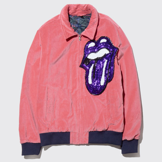 vintage tongue velour jacket