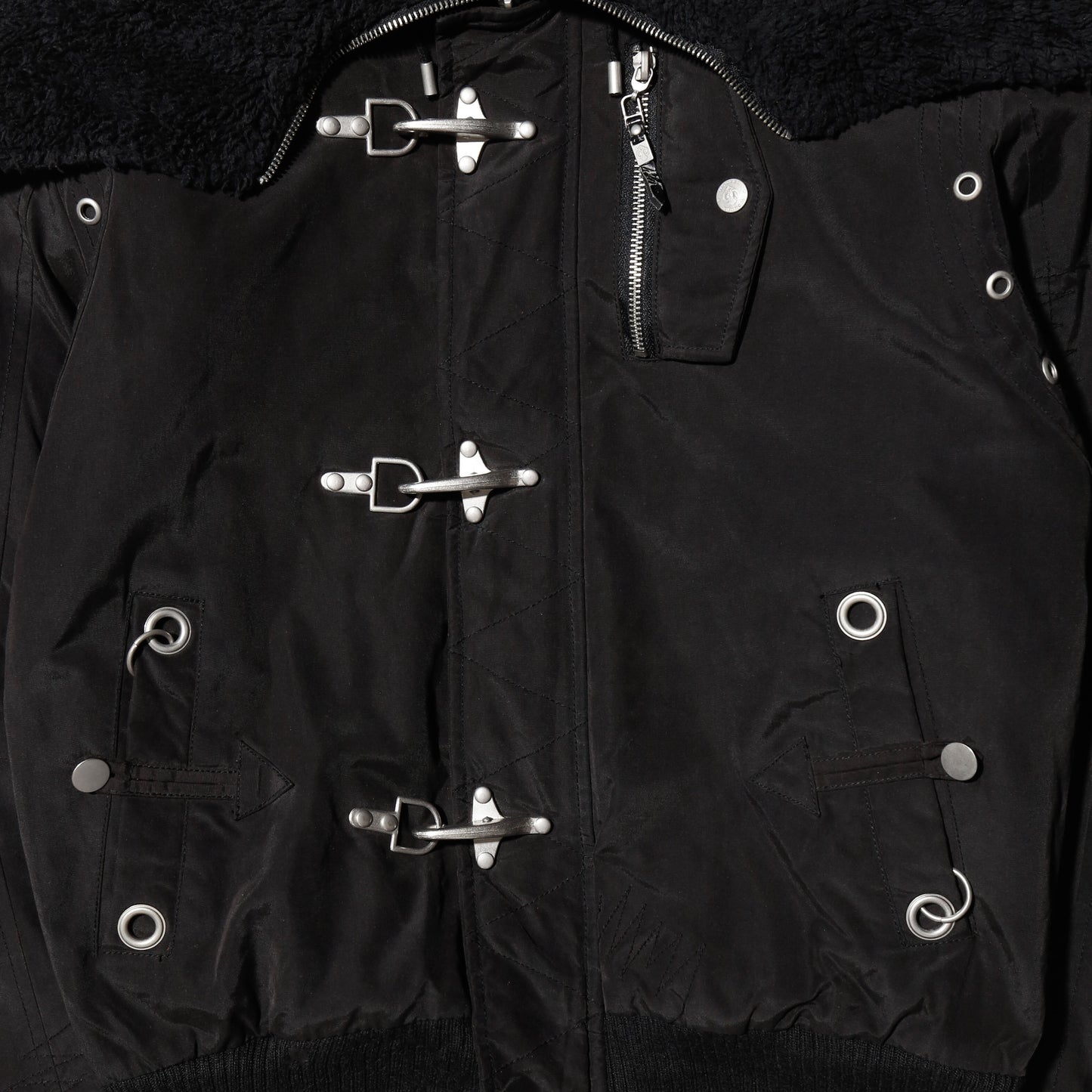 vintage buckled n-2b type bomber jacket